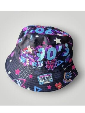 MILAKOO Bucket Hat With Vibrant 90s-inspired Graffiti Print